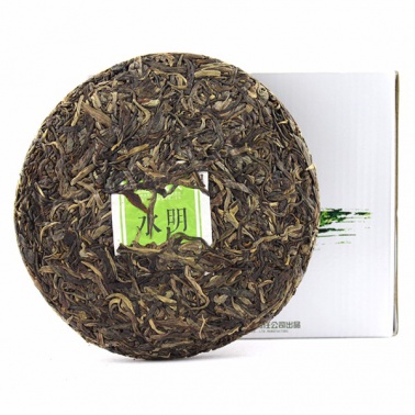 2013年勐库戎氏 水明谷花茶 300克饼七子饼生茶 3