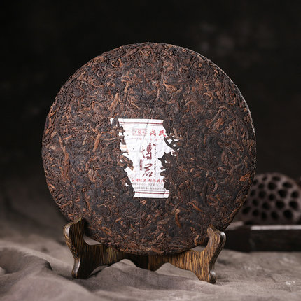 2019年 勐库戎氏 博君 熟茶饼茶 500克 七子饼 无木盒 2