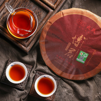 2019年 勐库戎氏 博君 熟茶饼茶 500克 七子饼 无木盒 4