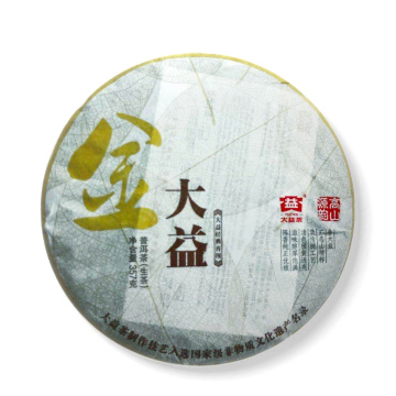 2011年大益 金大益 357克七子饼生茶 经典系列