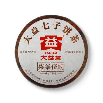 2016年大益 7752 熟茶七子饼 357克 1601批