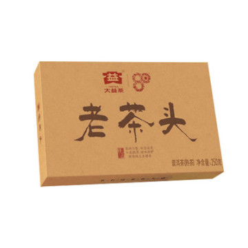 2020年大益 老茶头 砖茶 2001批熟砖 250克 80周年特别版