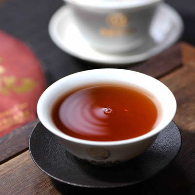 2019年集豪屯 十月红花 熟茶 古树发酵七子饼 357克 4