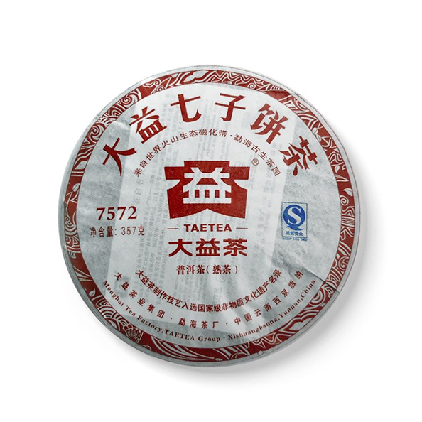 2011年大益 7572熟茶七子饼 357克饼茶 随机批次