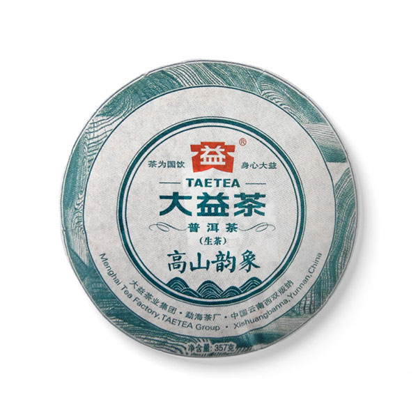 2016年大益 高山韵象 357克生茶七子饼 1601批