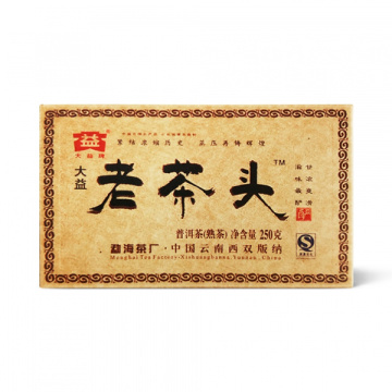 2008年大益 老茶头熟茶 250克砖茶 801批