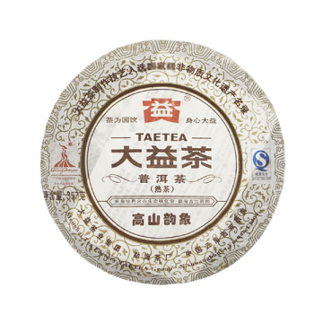 2010年大益 高山韵象熟茶 357克七子饼 001批