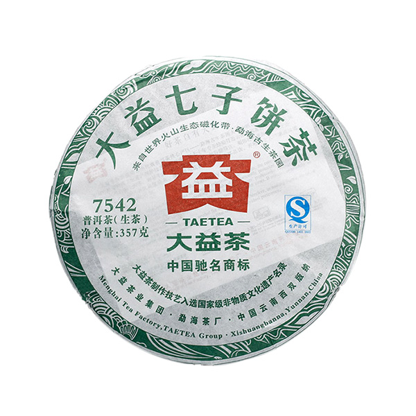 2011年大益 7542生茶 357克七子饼茶 106批