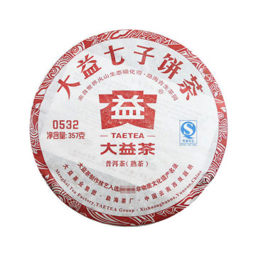 2011年大益 0532熟茶七子饼 357克饼茶 101批