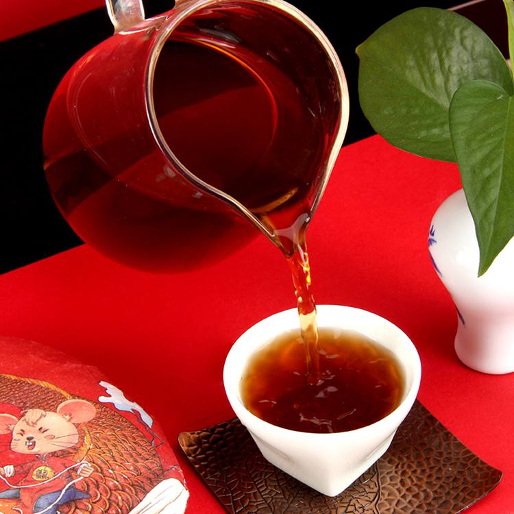 2020年 八方茶园鼠兆丰年400克普洱熟茶 5