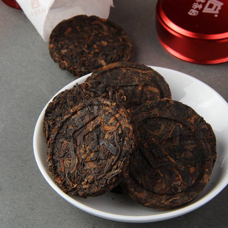 2020年 八方茶园臻金佰银500克普洱熟茶 2