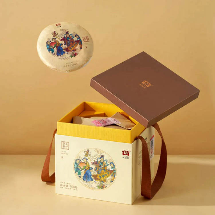 2022年大益 五子登科熟茶 150克饼茶 3