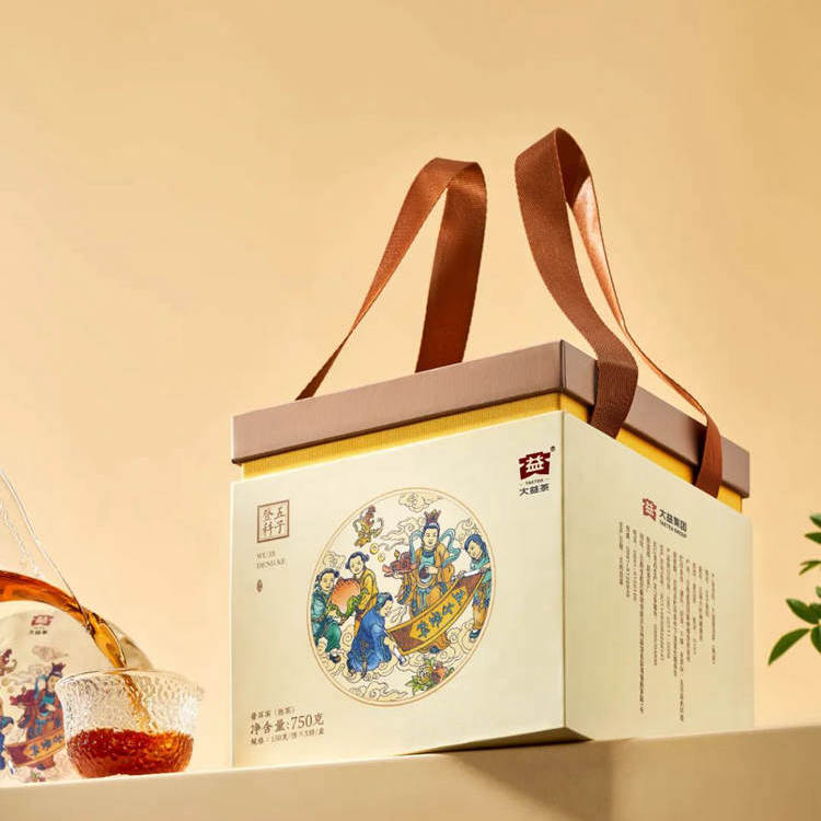 2022年大益 五子登科熟茶 150克饼茶 5