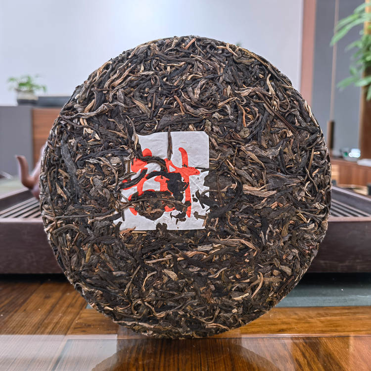 2022年勐海大福茶厂 甜 勐库冰岛乔木圆茶 357克生茶 2