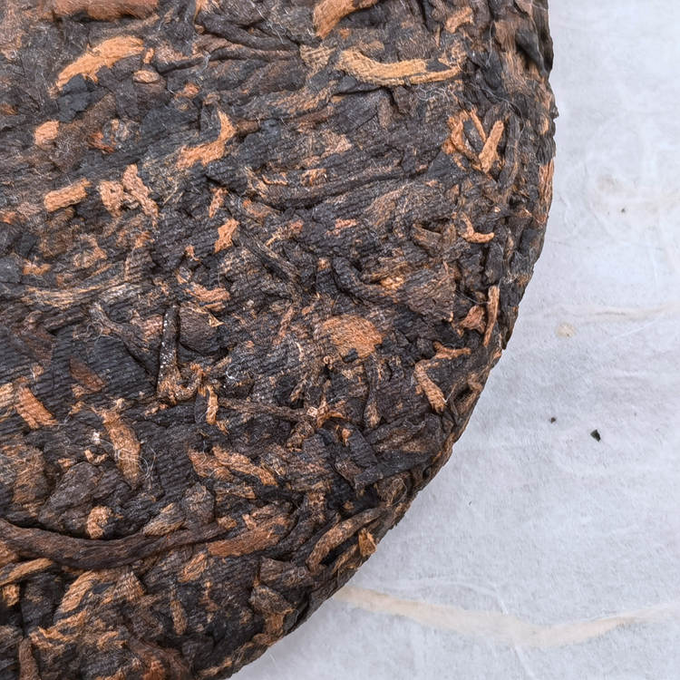 2022年勐海大福茶厂 孔雀饼茶熟茶 五年陈100克饼茶 3