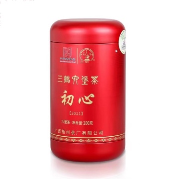 2021年三鹤六堡茶 初心 一级散茶 200g 罐装