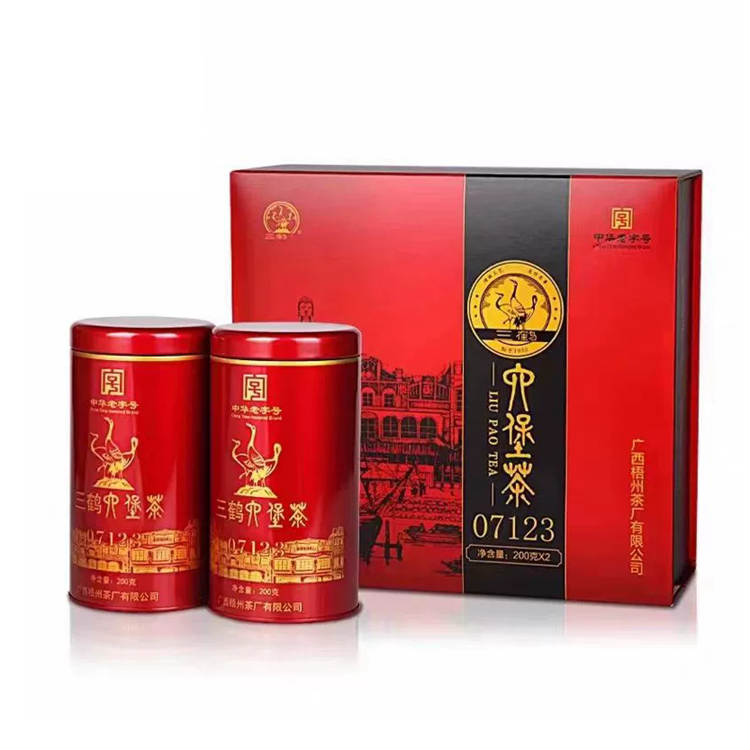 2024年三鹤六堡茶 07123 茶博会金奖特级400g礼盒装