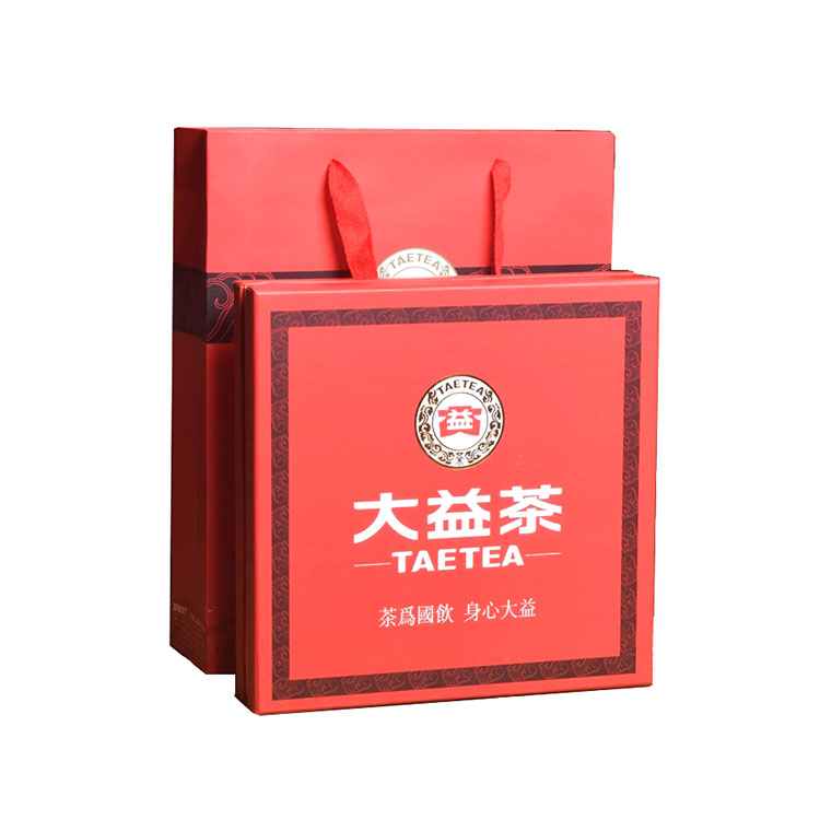 大益普洱茶通用单饼礼盒 红色经典款