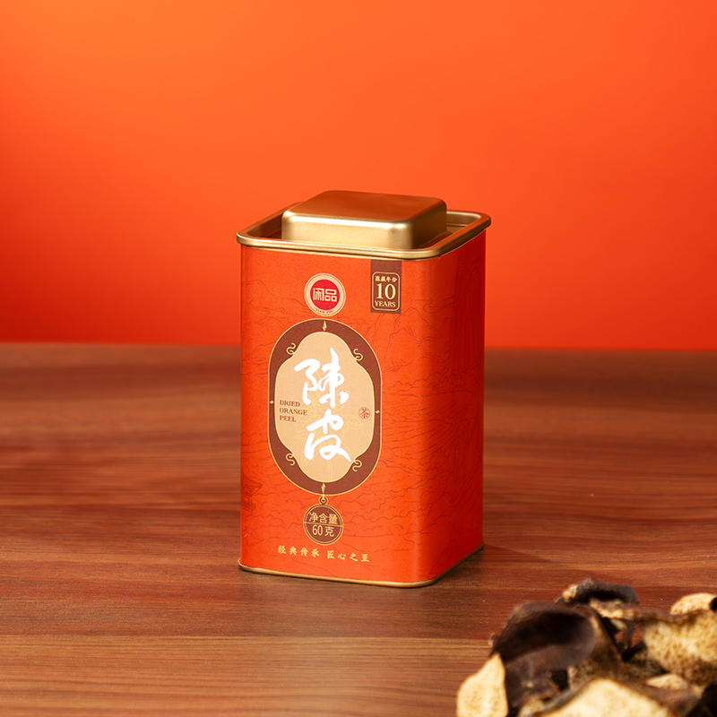 十年新会梅江陈皮 纯天然生晒 60克罐装