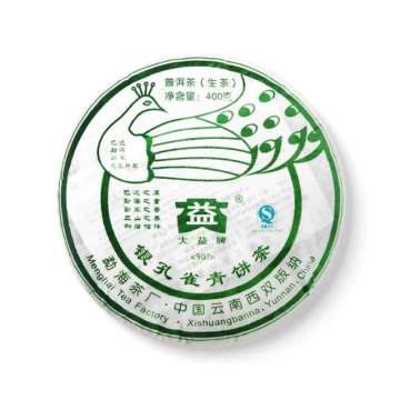 2009年大益 银孔雀生茶 400克饼茶 901批